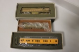 3) Hallmark C&LE trolley car & EMDSD-24 high hood locomotive & Sperry rail