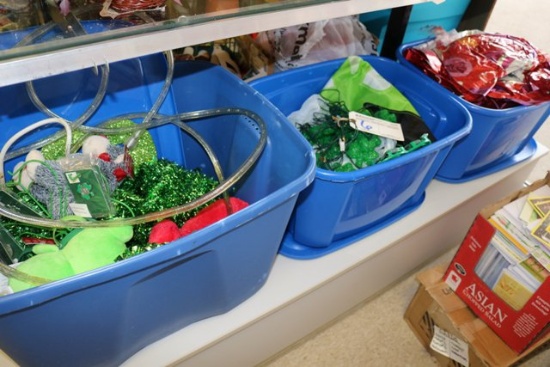 shelf of seasonal décor