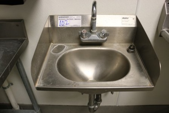 19" Eagle stainless wall mount hand sink