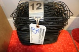 Large qty wire baskets & stainless table numbers