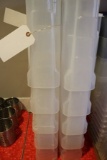 10 - plastic food storage containers - no lids