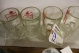 4 Budweiser glass mugs