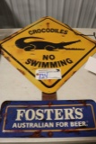 Foster's Croc crossing tin