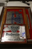 2 Budweiser & 1) Bud Light mirrors