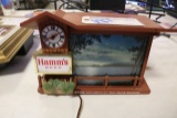 Hamm's Beer #5040 Cabin clock - Land of the sky blue waters - small crack i