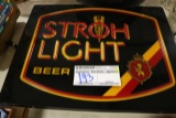 Stroh's Light beer sign