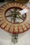 Hanging spinning paddle wheel