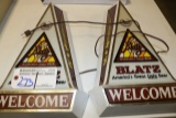 2 Blatz Welcome lighted signs