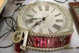 Schlitz lighted clock