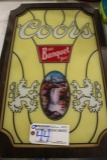 Coors Banquet framed panel