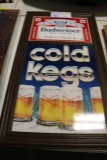 Budweiser cold kegs sign