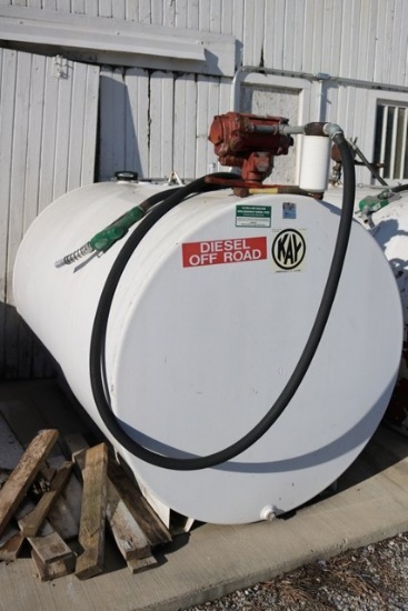 500 Gallon Kay diesel tank w/ Flow-Rite electric  pump
