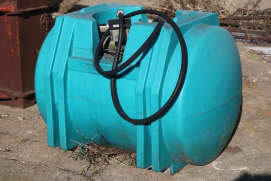 Bicep Lite 140 gallon poly tank w/ electric flow meter - water still in tan
