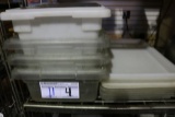 4) 12 x 18 food storage containers with lids (cracked lids)