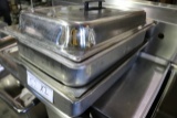 2) 12 x 20 x 4 stainless insets with lids
