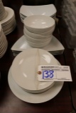 Assorted white china