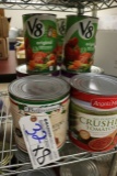 Cans tomato juice & V-8