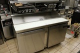 Continental SW60-16 2 door sandwich prep table w/ over shelf