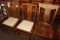 3 misc press back dining chairs