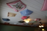 Ceiling full of decorative aprons