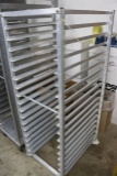 Aluminum sheet pan rack - not portable