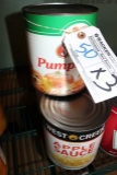 2 cans of apple sauce - 1 pumpkin