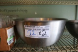 2 stainless mixing bowls
