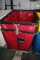 Red 26 x 36 portable laundry carts