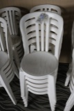 White plastic parlor chairs