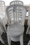 White plastic parlor chairs