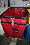 Red 26 x 36 portable laundry carts