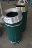 Green trash receptacles