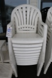 White patio chairs