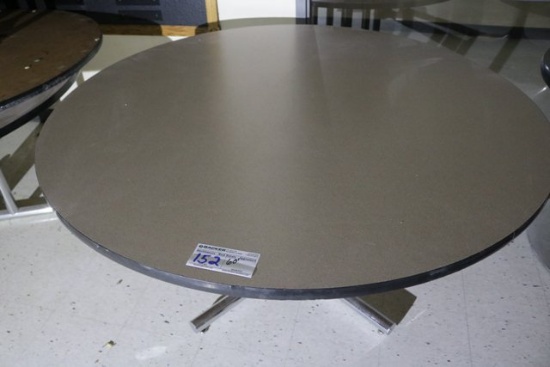 60" Round brown Formica top tables