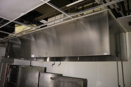 Captive Air 150" exhaust hood w/ built in Ansul system - no fans