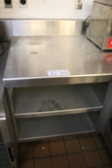 28" x 32" Stainless base cabinet - custom for service line