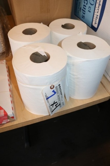 Hand towel dispenser w/ 4 rolls paper