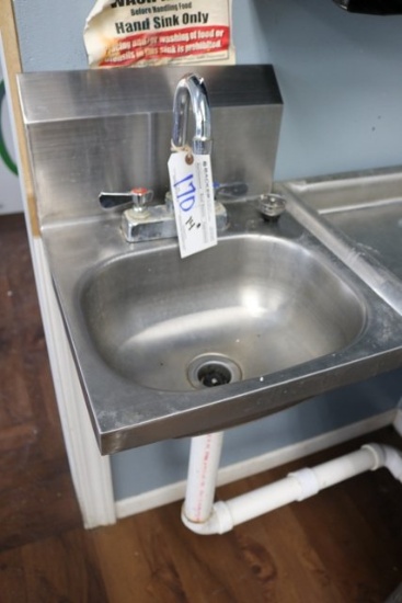 14" Stainless wall mount hand sink