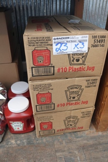 Cases Heinz ketchup - #10 plastic cans