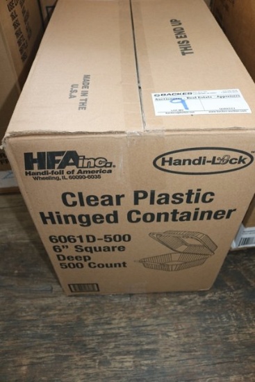 Case clear hinged plastic hinged containers