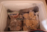 Assorted food in freezer