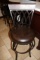 4 metal framed bar chairs with cherry accents