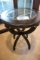 3 matching 22' round glass top end tables