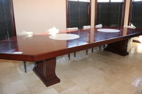 6' x 16' long x 36" tall AMAZING dining table - heavy duty bases - disassem