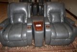 Home Theater 2 person chair with center console - electric recliner