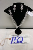 Necklace - earings set with stand