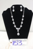 Necklace - earings set with stand