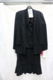 Manapoly size 14 jacket & skirt - black - $625 retail