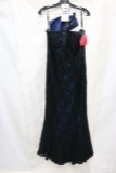 CM Couture size 12 - Black/Royal - $1075 retail