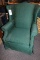 Green tweed living room chair